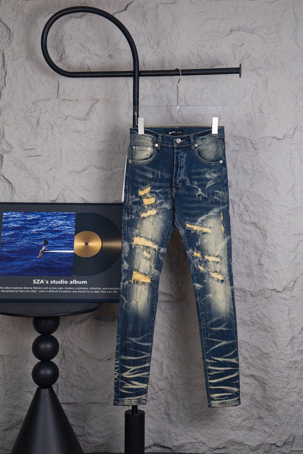 Purple jeans