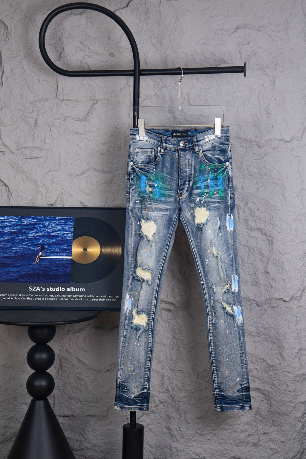 Purple jeans