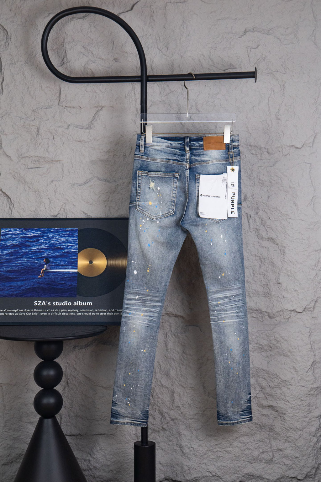 Purple jeans