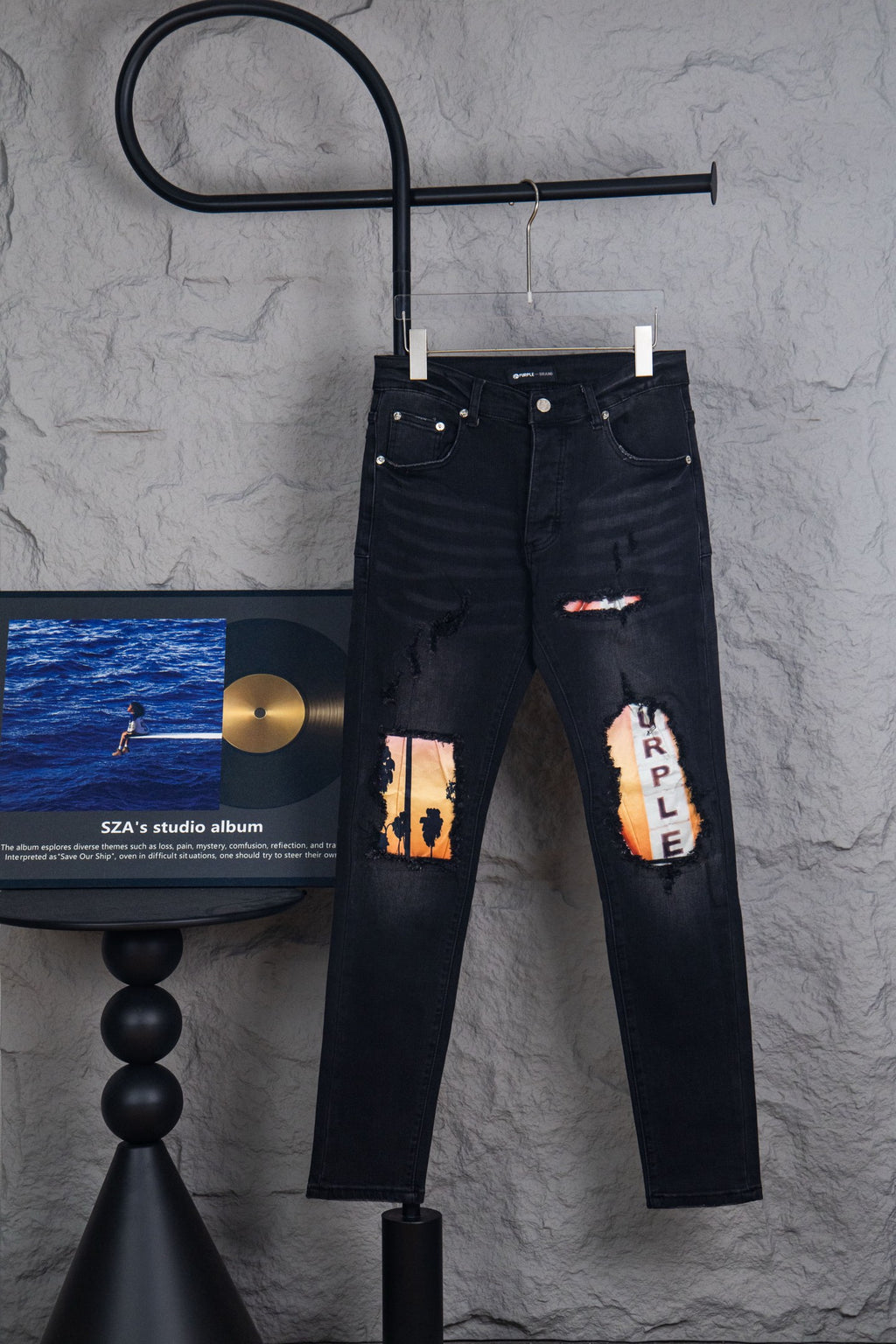 Purple jeans