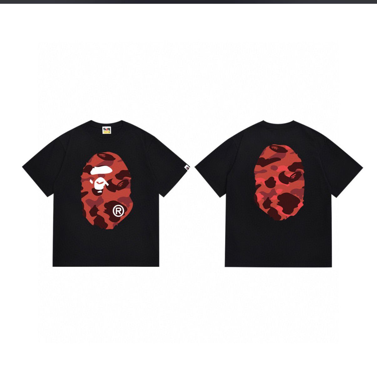 BAPE Color Camo Big Ape Head T- Shirt 'White/Navy'